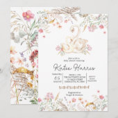 uitnodiging van het baby shower Swan, (Voorkant / Achterkant)