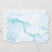  uitnodiging van het Baby shower Turquoise Marble (Achterkant)