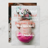 uitnodiging van het baby shower, uitnodiging in re (Voorkant / Achterkant)