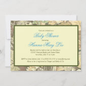 Uitnodiging van het Baby shower van Camo de (Achterkant)