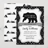 Uitnodiging van het baby shower van de beer voor j (Voorkant / Achterkant)