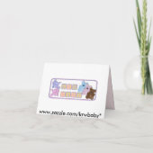 Uitnodiging van het Baby shower van de Douane van (Achterkant)