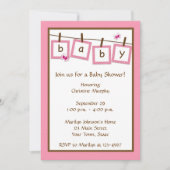 Uitnodiging van het Baby shower van de Klem van de (Voorkant)