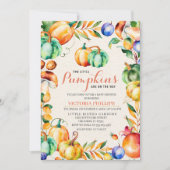 Uitnodiging van het Baby shower van de Pompoen van (Voorkant)