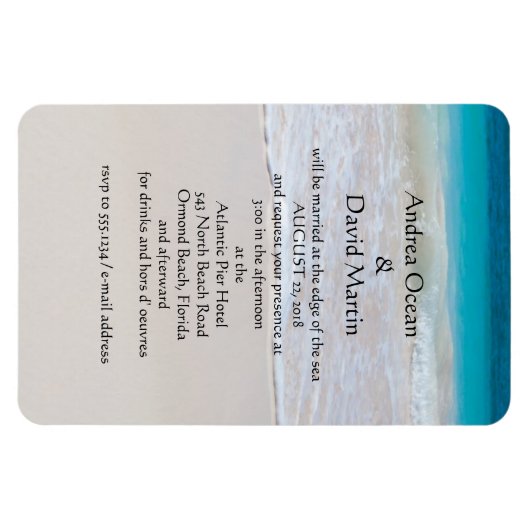 Uitnodiging van het Beach Weddenschap van de beste Magneet (Horizontaal)