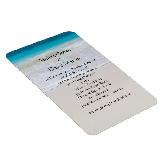 Uitnodiging van het Beach Weddenschap van de beste Magneet (Rechterzijde)