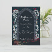 Uitnodiging van het Castle Halloween Draculas (Staand voorkant)