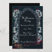 Uitnodiging van het Castle Halloween Draculas (Voorkant / Achterkant)