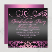 Uitnodiging van het Damast van de Partij van de (Voorkant / Achterkant)