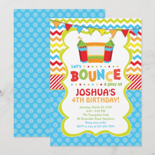 Uitnodiging van het Huis van de sprongen/Uitnodigi (Voorkant / Achterkant)