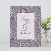 Uitnodiging van het Huwelijk van de aubergine de (Staand voorkant)