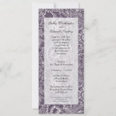 Uitnodiging van het Huwelijk van de aubergine de (Achterkant)