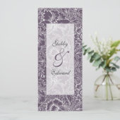 Uitnodiging van het Huwelijk van de aubergine de (Staand voorkant)