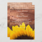 Uitnodiging van het Huwelijk van de zonnebloem de (Voorkant / Achterkant)