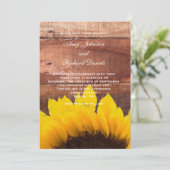 Uitnodiging van het Huwelijk van de zonnebloem de (Staand voorkant)