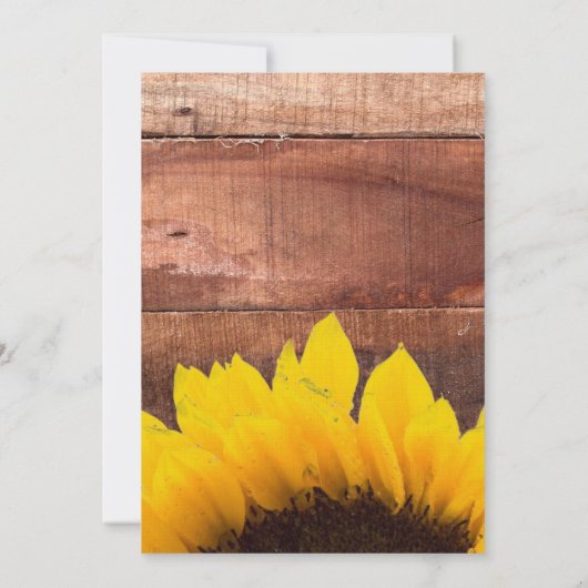 Uitnodiging van het Huwelijk van de zonnebloem de (Achterkant)