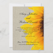 Uitnodiging van het Huwelijk van de Zonnebloem van (Voorkant)