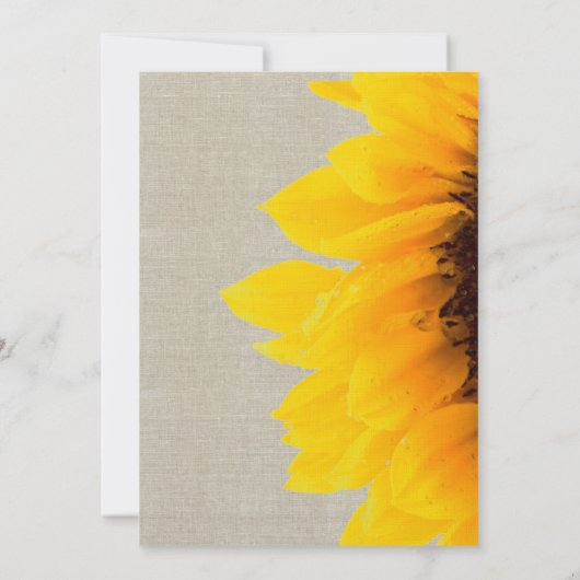 Uitnodiging van het Huwelijk van de Zonnebloem van (Achterkant)