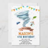 Uitnodiging van het jongetje Tornado (Voorkant)