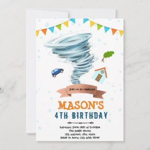 Uitnodiging van het jongetje Tornado