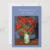 uitnodiging van het Jubileum. Vaas met rode papave (Voorkant)