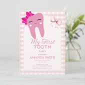 Uitnodiging van het kinderfeestje - Baby First Too (Staand voorkant)