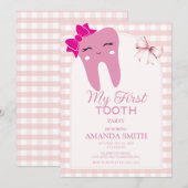 Uitnodiging van het kinderfeestje - Baby First Too (Voorkant / Achterkant)