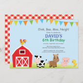 Uitnodiging van het land van boerderij op zaterdag (Voorkant / Achterkant)