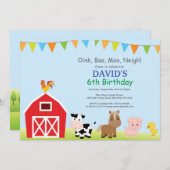 Uitnodiging van het land van boerderij op zaterdag (Voorkant / Achterkant)