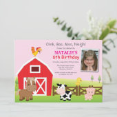 Uitnodiging van het land van boerderij op zaterdag (Staand voorkant)