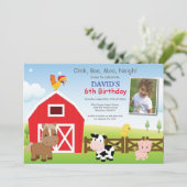 Uitnodiging van het land van boerderij op zaterdag (Staand voorkant)