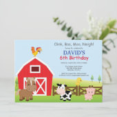 Uitnodiging van het land van boerderij op zaterdag (Staand voorkant)