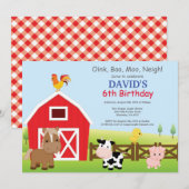 Uitnodiging van het land van boerderij op zaterdag (Voorkant / Achterkant)