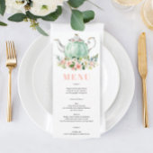 Uitnodiging van het Menu van de Tea-partij van vri