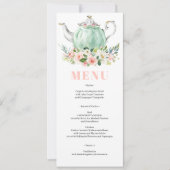 Uitnodiging van het Menu van de Tea-partij van vri (Voorkant)