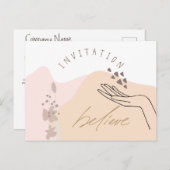 Uitnodiging van het Modern Motivatie Event Company (Voorkant / Achterkant)