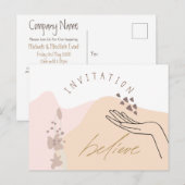 Uitnodiging van het Modern Motivatie Event Company Briefkaart (Voorkant / Achterkant)