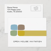 Uitnodiging van het Open Huis van de onderneming Briefkaart (Voorkant / Achterkant)