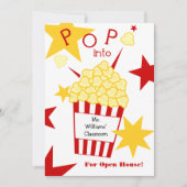 Uitnodiging van het Open Huis van de school - Popc (Voorkant)