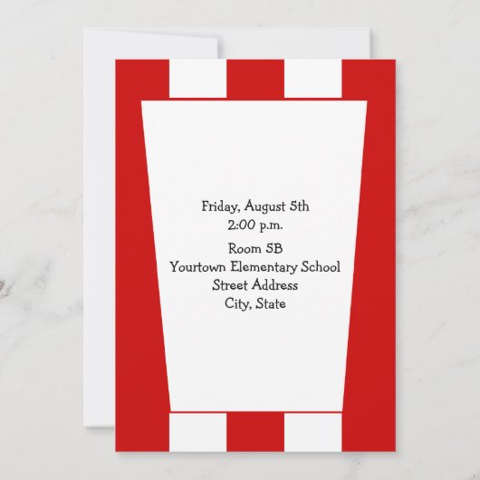 Uitnodiging van het Open Huis van de school - Popc (Achterkant)