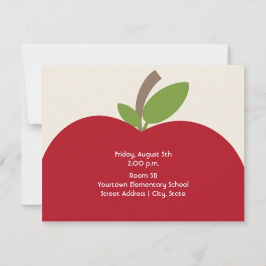 Uitnodiging van het Open Huis van de school - Red  (Achterkant)