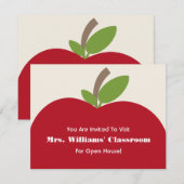 Uitnodiging van het Open Huis van de school - Red  (Voorkant / Achterkant)