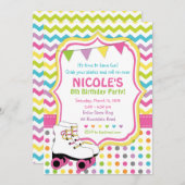 Uitnodiging van het Schaats van Roller/het Schaats (Voorkant / Achterkant)