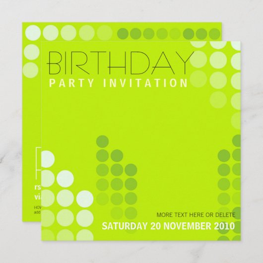 Uitnodiging van het Soul House Party (Voorkant / Achterkant)