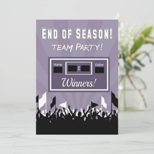 Uitnodiging van het team van het einde van het sei (Staand voorkant)