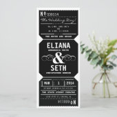  uitnodiging van het theater Ticket Wedding in het (Staand voorkant)