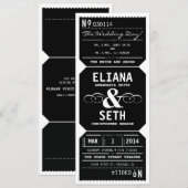  uitnodiging van het theater Ticket Wedding in het (Voorkant / Achterkant)