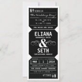 uitnodiging van het theater Ticket Wedding in het (Voorkant)