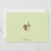 Uitnodiging van het veer Woodland Animal Party (Achterkant)