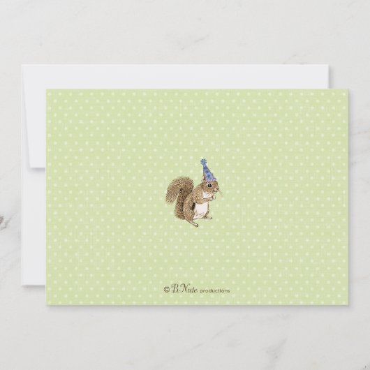 Uitnodiging van het veer Woodland Animal Party (Achterkant)